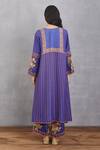 Shop_Torani_Purple Dupatta And Pant Cotton Silk, Handwoven Chanderi Pant Jamuni Samar Set _at_Aza_Fashions