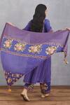 Buy_Torani_Purple Dupatta And Pant Cotton Silk, Handwoven Chanderi Pant Jamuni Samar Set _Online_at_Aza_Fashions
