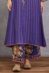 Torani_Purple Dupatta And Pant Cotton Silk, Handwoven Chanderi Pant Jamuni Samar Set _at_Aza_Fashions