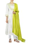 Buy_Latha Puttanna_White Chanderi Embroidered Anarkali With Cropped Pants And Dupatta  _at_Aza_Fashions