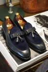 Buy_Oblum_Black Handcrafted Velvet Belgian Loafers_at_Aza_Fashions