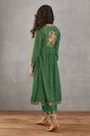Shop_Torani_Green Kurta, Pant  Handwoven Chanderi And Cotton Silk Pant Panna Gohar & Set _at_Aza_Fashions