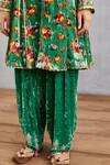 Buy_Torani_Green Cotton Silk, Handwoven Chanderi, Kurta Velvet, Panna Gulnoor And Pant Set _Online_at_Aza_Fashions