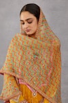 Shop_Torani_Yellow Cotton , Handwoven Chanderi, Kurta Velvet, Sunehra Zeenat Set _Online_at_Aza_Fashions