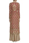 Shop_Rimple and Harpreet Narula_Pink Gold Jaal Embroidered Palazzo Kurta Set_at_Aza_Fashions