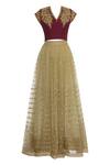Rimple And Harpreet Narula_Gold Embroidered Lehenga Set_Online_at_Aza_Fashions