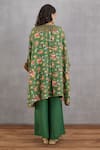 Shop_Torani_Green Tunic Linen Embroidery Round Panna Zooni Kaftan And Pant Set  _at_Aza_Fashions