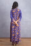 Shop_Torani_Purple Kurta Linen Satin Printed Round Jamuni Abhinda Set  _at_Aza_Fashions