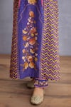 Shop_Torani_Purple Kurta Linen Satin Printed Round Jamuni Abhinda Set  _Online_at_Aza_Fashions