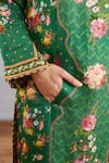 Buy_Torani_Green Chanderi, Chanderi Dupatta Sheer Panna Abhinda Set _Online_at_Aza_Fashions