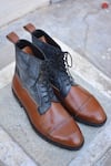 Buy_Oblum_Brown Handcrafted Balmoral Boots  _at_Aza_Fashions