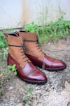 Shop_Oblum_Brown Handcrafted Balmoral Boots  _at_Aza_Fashions