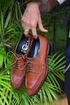 Buy_Oblum_Brown Handcrafted Derby Shoes  _at_Aza_Fashions