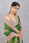 Buy_Torani_Green Silk Organza Panna Zubaida Printed Saree  _Online_at_Aza_Fashions