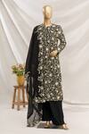 Buy_Anamika Khanna_Black Floral Embroidered Kurta Set_at_Aza_Fashions