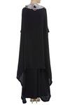 Shop_Anamika Khanna_Black Embroidered Kaftan Palazzo Set_at_Aza_Fashions