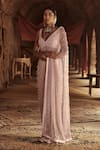 Itrh_Pink Silk Organza Saree With Blouse  _Online_at_Aza_Fashions