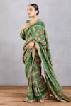 Buy_Torani_Green Cotton Silk Panna Tahir Saree  _at_Aza_Fashions