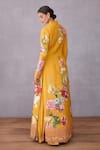 Shop_Torani_Yellow Jacket Jacquard Embroidery Dress Round Sunehra Dhuni And Set  _at_Aza_Fashions