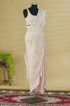 Buy_Anamika Khanna_Pink Draped Skirt Saree Set_at_Aza_Fashions