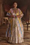 Itrh_Multi Color Embroidered Kaftan  _Online_at_Aza_Fashions