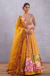 Buy_Torani_Yellow Pure Cotton Silk Sunehra Saadat Lehenga Set_at_Aza_Fashions