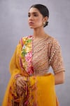 Buy_Torani_Yellow Pure Cotton Silk Sunehra Saadat Lehenga Set_Online_at_Aza_Fashions