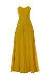 Shop_Yashodhara_Yellow Chiffon Jumpsuit With Embellished Jacket_Online_at_Aza_Fashions