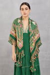 Buy_Torani_Green Panna Roshey Scarf _at_Aza_Fashions
