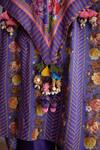 Buy_Torani_Purple Tassels Jamuni Scarf _Online_at_Aza_Fashions