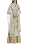 Buy_Joy Mitra_Gold Embroidered Kurta Lehenga Set _at_Aza_Fashions