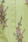 Joy Mitra_Yellow Embroidered Kurta Lehenga Set _at_Aza_Fashions