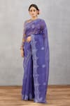 Buy_Torani_Purple Cotton Silk Embroidery Round Jamuni Yuvani Blouse _Online_at_Aza_Fashions