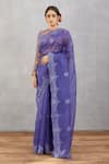 Torani_Purple Organza Jamuni Yuvani Saree _Online_at_Aza_Fashions