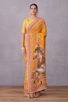 Buy_Torani_Yellow Crepe Silk Sunehra Aashvani Saree _Online_at_Aza_Fashions