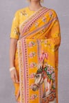 Shop_Torani_Yellow Crepe Silk Sunehra Aashvani Saree _Online_at_Aza_Fashions