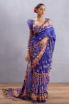 Shop_Torani_Purple Pure Cotton Silk Printed Scoop Neck Jamuni Mahnoor Blouse_Online_at_Aza_Fashions