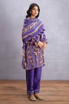 Torani_Purple Jamuni Mahnoor Scarf _Online_at_Aza_Fashions