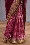 Shop_Torani_Red Georgette Manika Agahni Saree  _Online_at_Aza_Fashions