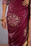 Torani_Red Georgette Manika Agahni Saree  _at_Aza_Fashions