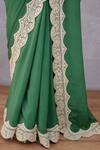 Buy_Torani_Green Original Silk Crepe Panna Dhiya Saree  _Online_at_Aza_Fashions