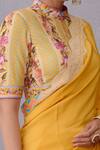 Shop_Torani_Yellow Original Silk Crepe Sunehra Dhiya Saree  _Online_at_Aza_Fashions