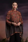 Buy_Rajdeep Ranawat_Grey Silk Draped Tunic  _at_Aza_Fashions