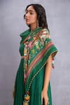 Shop_Torani_Green Tassels Panna Ashvamedha Scarf _Online_at_Aza_Fashions