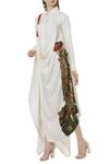 Buy_Anamika Khanna_Off White Asymmetric Shirt Dress_at_Aza_Fashions