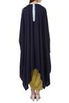 Shop Anamika Khanna Blue Shirt Cape With Draped Skirt at Aza Fashions Shop_Anamika Khanna_Blue Shirt Cape With Draped Skirt_at_Aza_Fashions