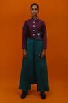 Buy_XOXO Apurva_Purple Jacket Silk Chanderi Pant Cotton Satin Crepe And Set _Online_at_Aza_Fashions
