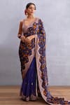 Buy_Torani_Purple Velvet Jamuni Guldabri Saree  _Online_at_Aza_Fashions