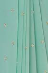 Buy_Suneet Varma_Green Georgette Embroidered Saree With Unstitched Blouse Fabric_Online_at_Aza_Fashions