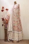 Anamika Khanna_Multi Color Embroidered Anarkali With Dupatta_Online_at_Aza_Fashions